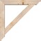 Ekena Millwork Traditional Traditional Smooth Bracket w/ Offset Brace, Douglas Fir, 5 1/2"W x 32"D x 32"H BKT0604X32X32TRA01SDF - alternate 3